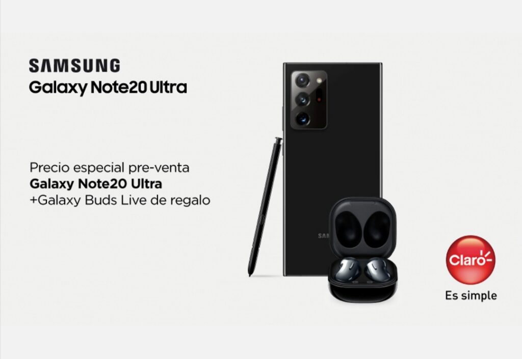 Claro lanza la preventa del nuevo Samsung Galaxy Note20 Ultra