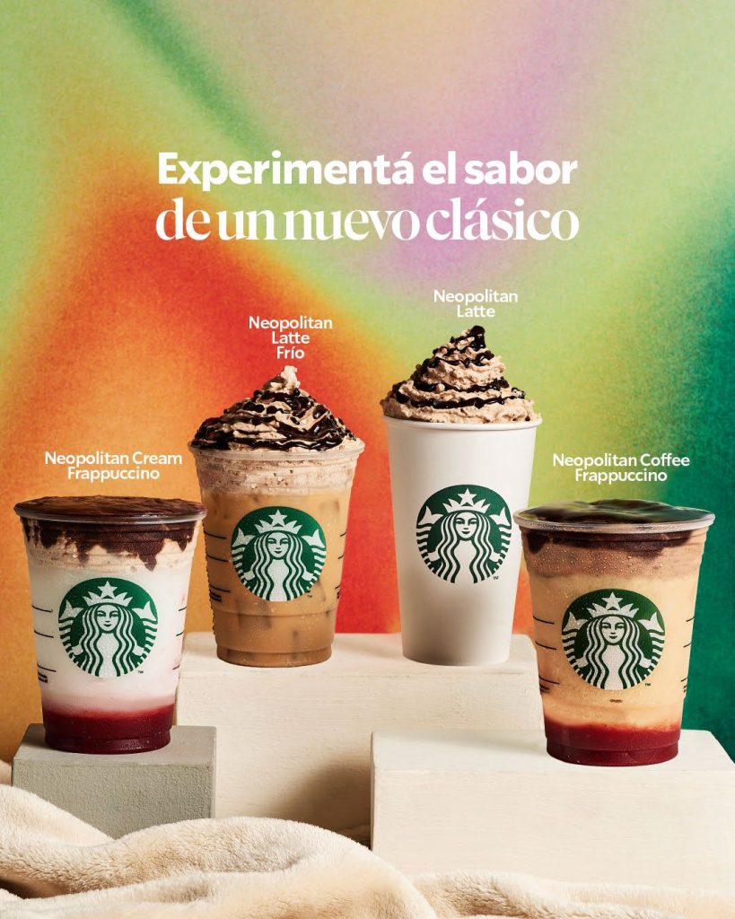 Nuevas bebidas Neopolitan y espectaculares complementos dulces y salados sorprenden esta temporada en Starbucks